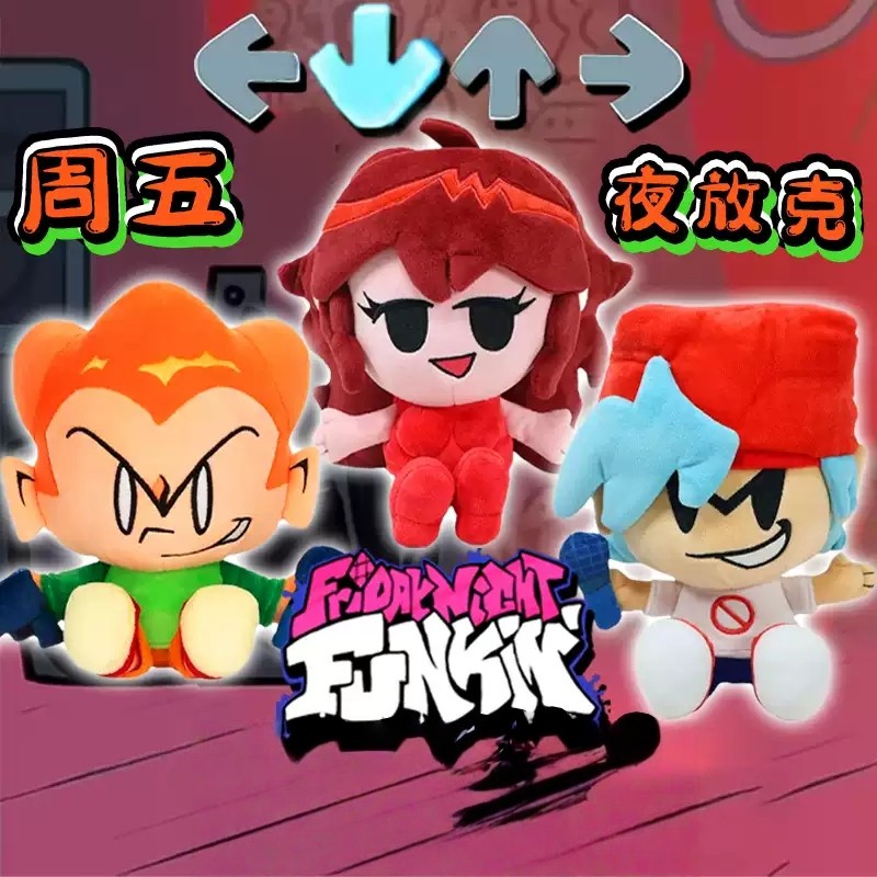 New Arrival Hot Sale Fnf Nene Pico Darnell Funkin Plush Doll Friday Night Soft Stuffed Toy Game arac