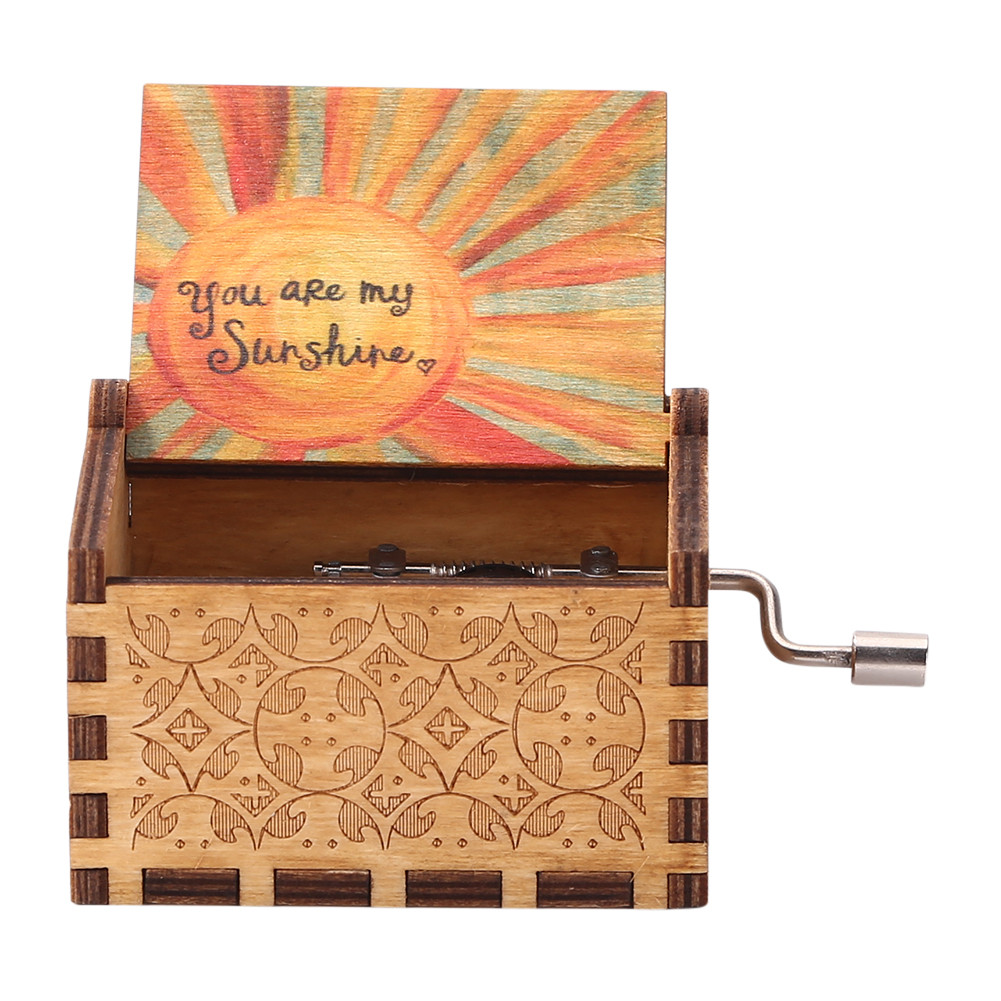 Vintage Hand Crank Music Box Vintage Wooden Music Box Elegant Hand Crank Love Gift To Wife Unique Gi