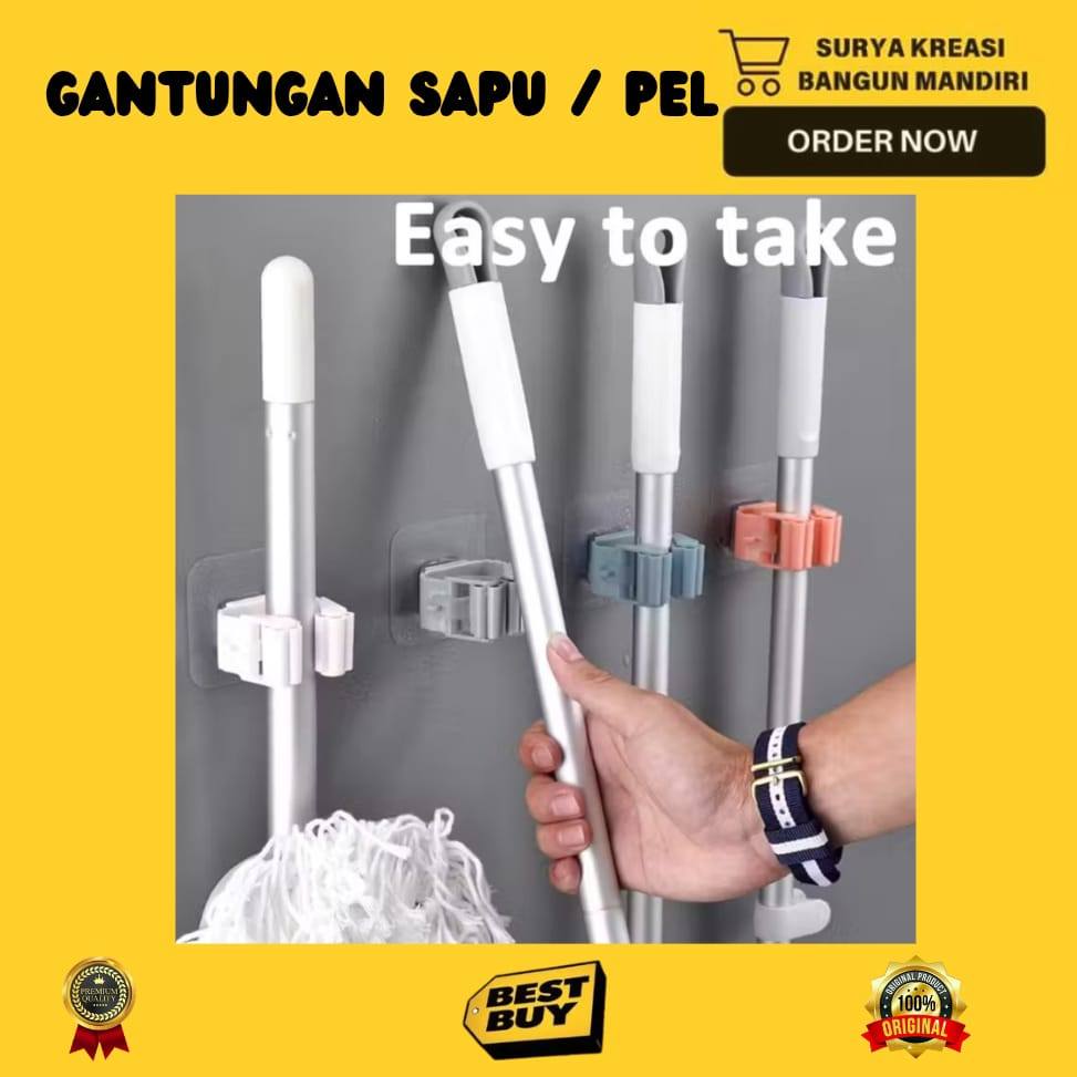 GANTUNGAN SAPU - GANTUNGAN PEL - MOP HOLDER - HOOK GAGANG SAPU / PEL - GANTUNGAN TEMPEL - GANTUNGAN 