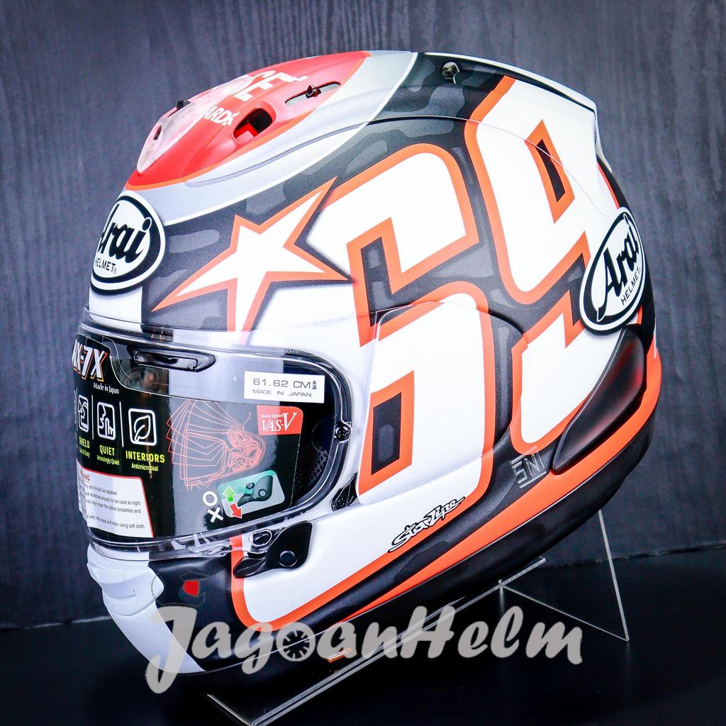 ARAI HELM RX-7X NICKY RESET |  WHITE BLACK DOFF | ARAI RX7XFULLFACE