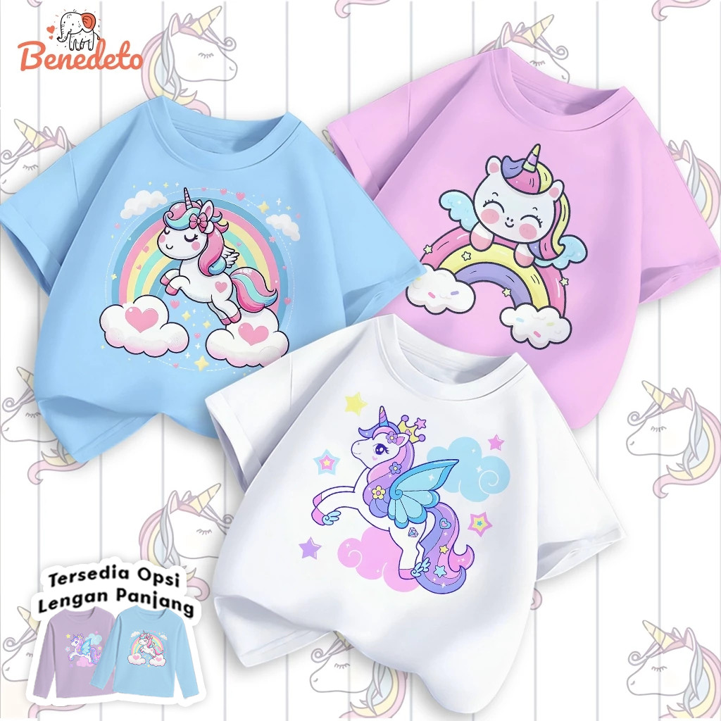 Benedeto - Kaos Anak Premium 1-12 Tahun / 100% Katun Tebal 24s Baju Anak Laki Laki Perempuan BENA56