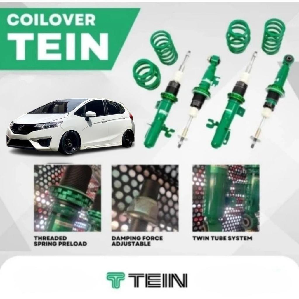 Tein Street Advance Z Coilover Honda Jazz Gk 5 / Jazz GK5 2014-2021 Set Depan & Belakang Adjustable 