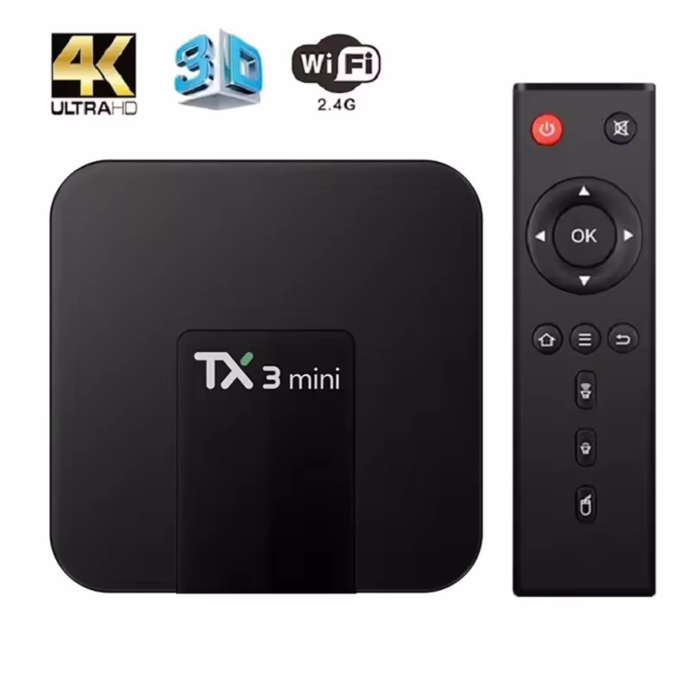 2025 TX3 Mini 4K Smart TV Box Android 10 Amlogic 3228A 2G 16G 4K H.265 2.4G Wifi Set-Top TV Streamer