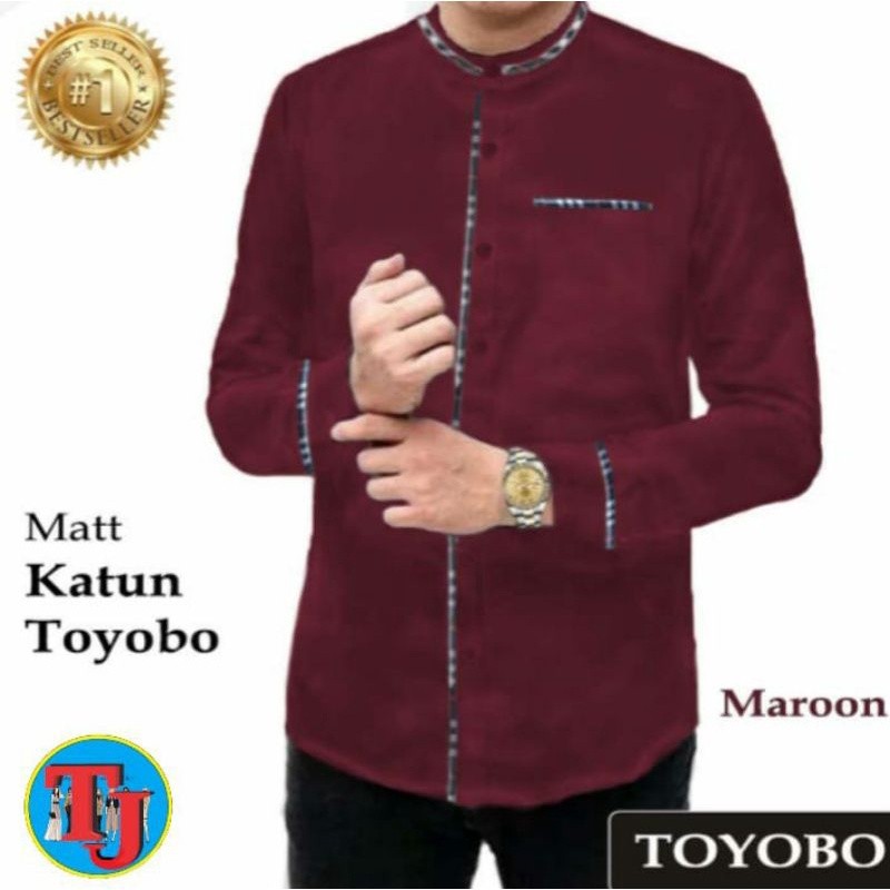 PROMO TJ BAJU KEMEJA KOKO LENGAN PANJANG