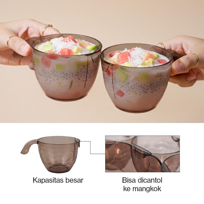Technoplast Mangkok Es Buah / Punch Bowl Es Buah Prasmanan Pesta - Technoplast Lovelo Brown Puch Bow
