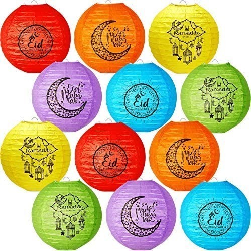 GROSIR Lampion 20cm Lampion Idul Fitri Dekorasi Hari Raya Ramadhan Lampu Bola Lampion Kertas EID Hij