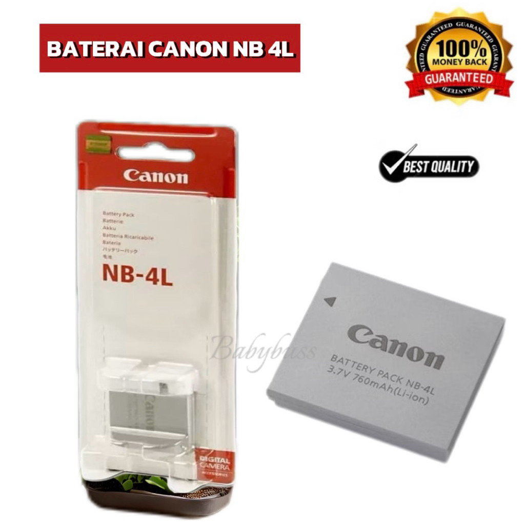 Out Bass - Baterai Canon NB 4L Kamera Canon PowerShot ELPH 100 HS, 300 HS, 330 HS, SD400, SD600, SD7