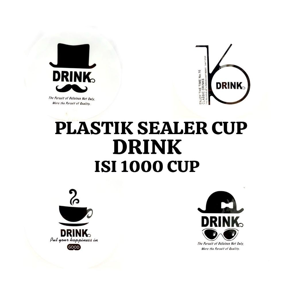 cup sealer mini isi 1000 CUP MOTIF KARTUN BUAH POLOS TEH DRINK TERMURAH