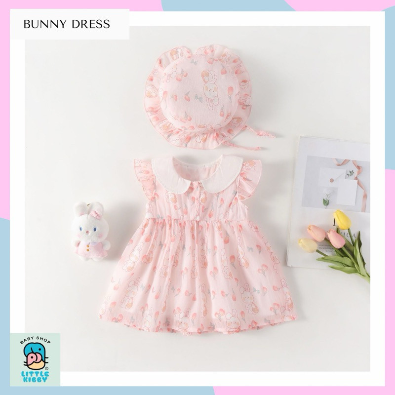 LITTLE KIBBY - BUNNY DRESS | DRESS BAYI | BAJU BAYI | BAJU ANAK | GAUN PESTA ANAK | GAUN PESTA BAYI 