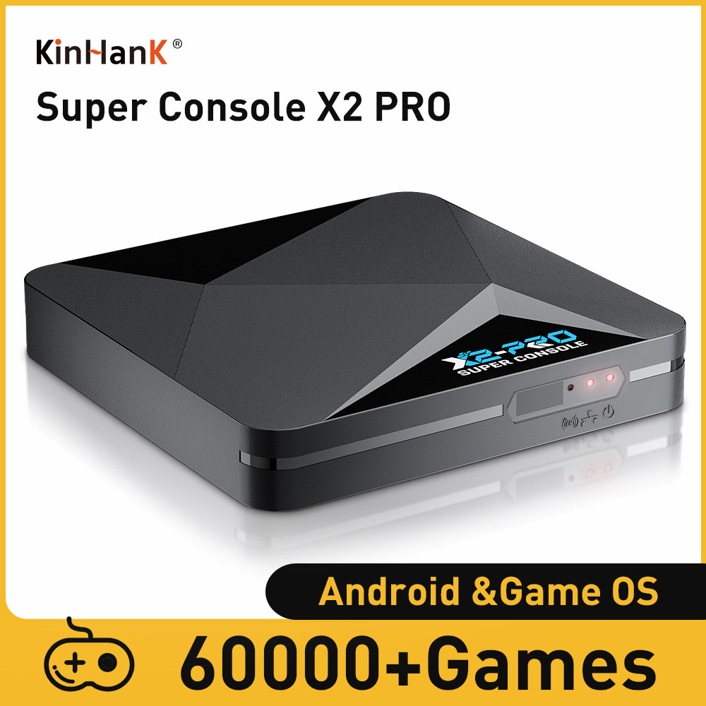 KINHANK Super Console X2 Pro Game Box Retro Video Game Console 60000 Video Games for ARCADE/MAME/DC/