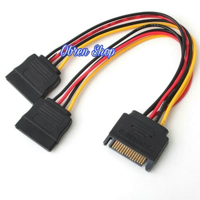 Kabel Power SATA Male to 2 SATA Female
