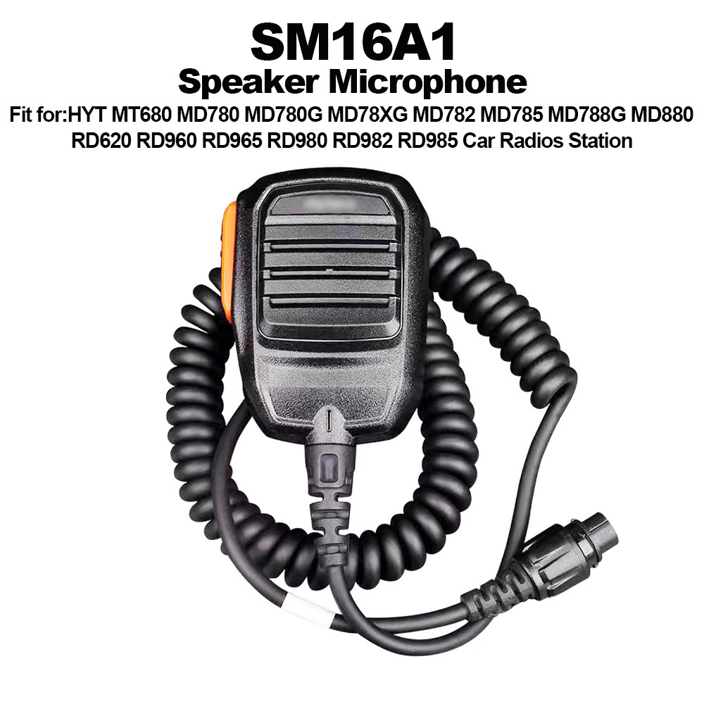 SM16A1 Speaker Microphone 10Pin PTT Mic for Hytera Walkie Talkie HYT MT680 MD780 MD782 MD785 MD880 R