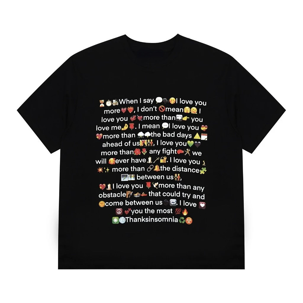 Tshirt Typo Merlin BLACK Thanksinsomnia Kaos Sentuh Pemakai