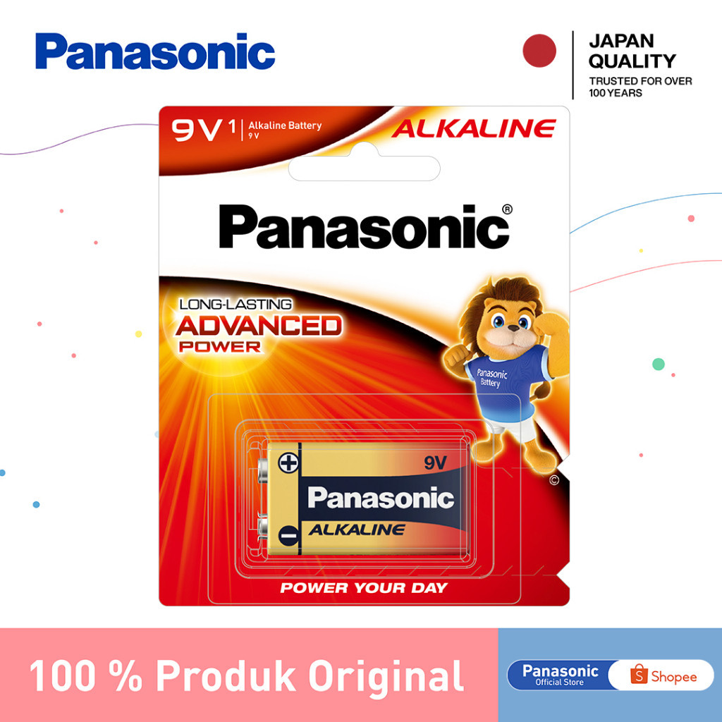 Panasonic Baterai Kotak Alkaline 9V Panasonic Alkaline Battery 9V