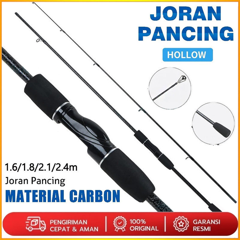 Joran Pancing Carbon Fiber Fishing Rod Pancing Pancingan Set Lengkap Joran Tegek 2 Bagian Tongkat Pa