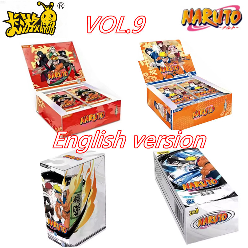 KAYOU Genuine Naruto T2W8 T4W6 English Version Anime Card Box Rare CR SP MR Collection Card Ninja Wo