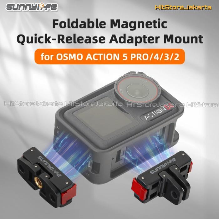 Glorious I.T Sunnylife Magnetic Adapter For DJI Osmo 360 Osmo Action 5 Pro 4 3 2 DJI Osmo Nano Foldi