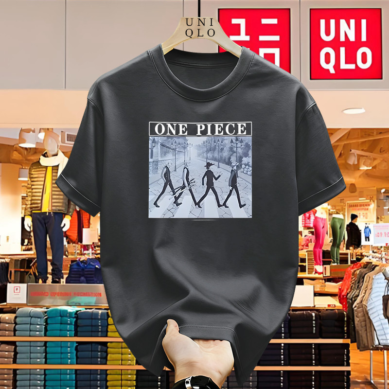 Kaos UNIQLO x One Piece Original Pria Wanita – T Shirt Anime Luffy Zoro Unisex Lengan Pendek Premium