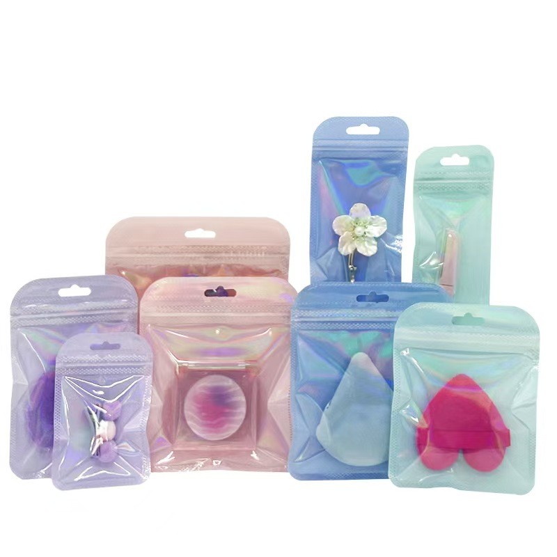 [10pc] Plastik Ziplock Hologram Pastel Candy Edition / Plastik KLip Warna warni / plastik klip akses