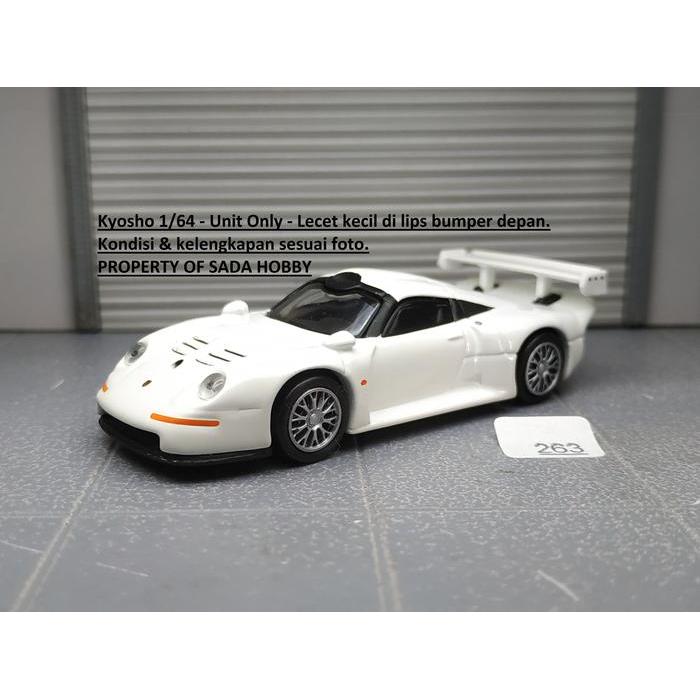 Skala 1/64 Porsche 911 GT1 Putih Kyosho