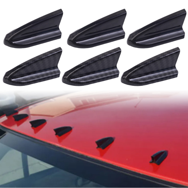 Car Roof Shark F Spoiler Wing Kit Weatherproof Car Roof Spoiler Bumper Spoiler Car EVO-Style Shark F