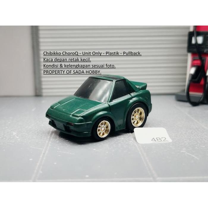 Toyota MR2 AW11 Hijau Pullback Chibikko  Choro Q Diecast Miniatur
