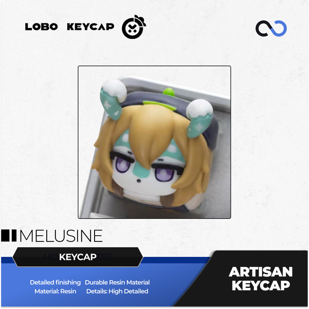 Lobo Melusine Genshin Impact Theme Artisan Keycaps Resin Keycap