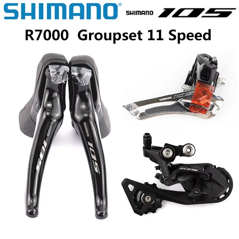 SHIMANO 105 R7000 Groupset 2x11 Speed R7000 Derailleurs Sepeda Jalan ST+FD+RD Tuas Kontrol Ganda Der
