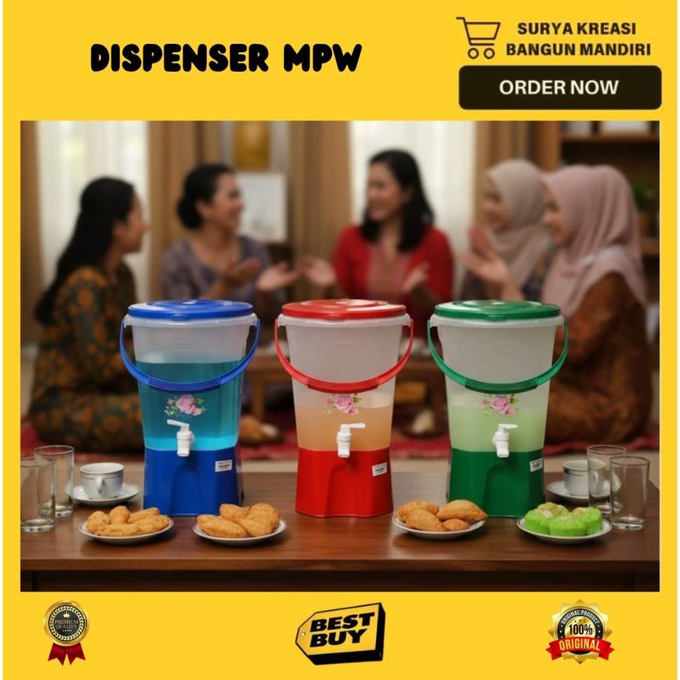 DISPENSER AIR MINUM MPW - TEMPAT AIR MINUM SERBAGUNA - DISPENSER TEH - TEMPAT AIR MINUM ARISAN