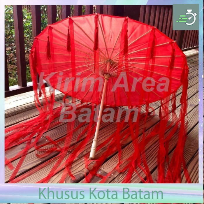 Payung merah cosplay tian guan ci fu hua cheng