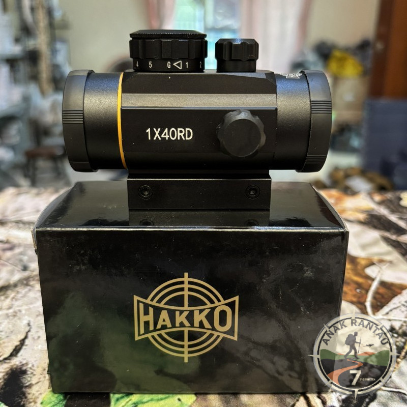 Red Dot Hakko 1x40 Teleskop BSA 1x30 RD Dual Color Merah Hijau Rel 11mm dan 22mm Original Import