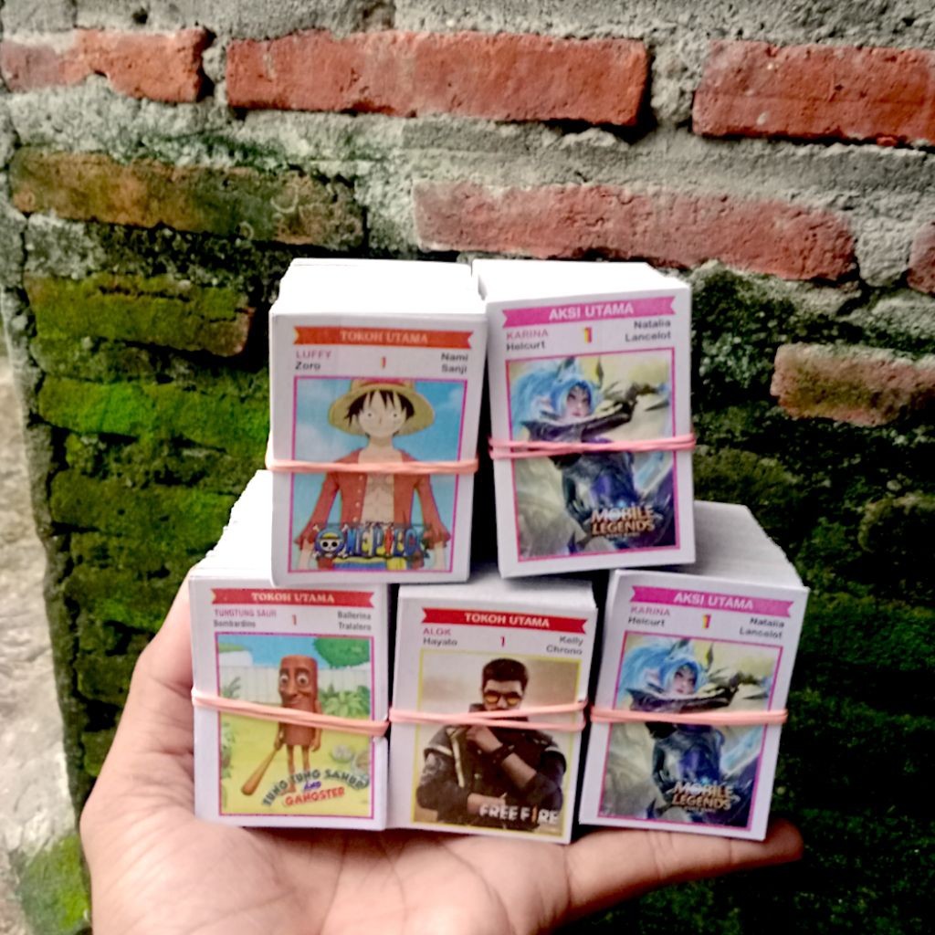 MAINAN KARTU WAYANG ISI 320 LEMBAR / MAINAN KARTU KWARTET VIRAL RANDOM / MAINAN KARTU KWARTET RANDOM