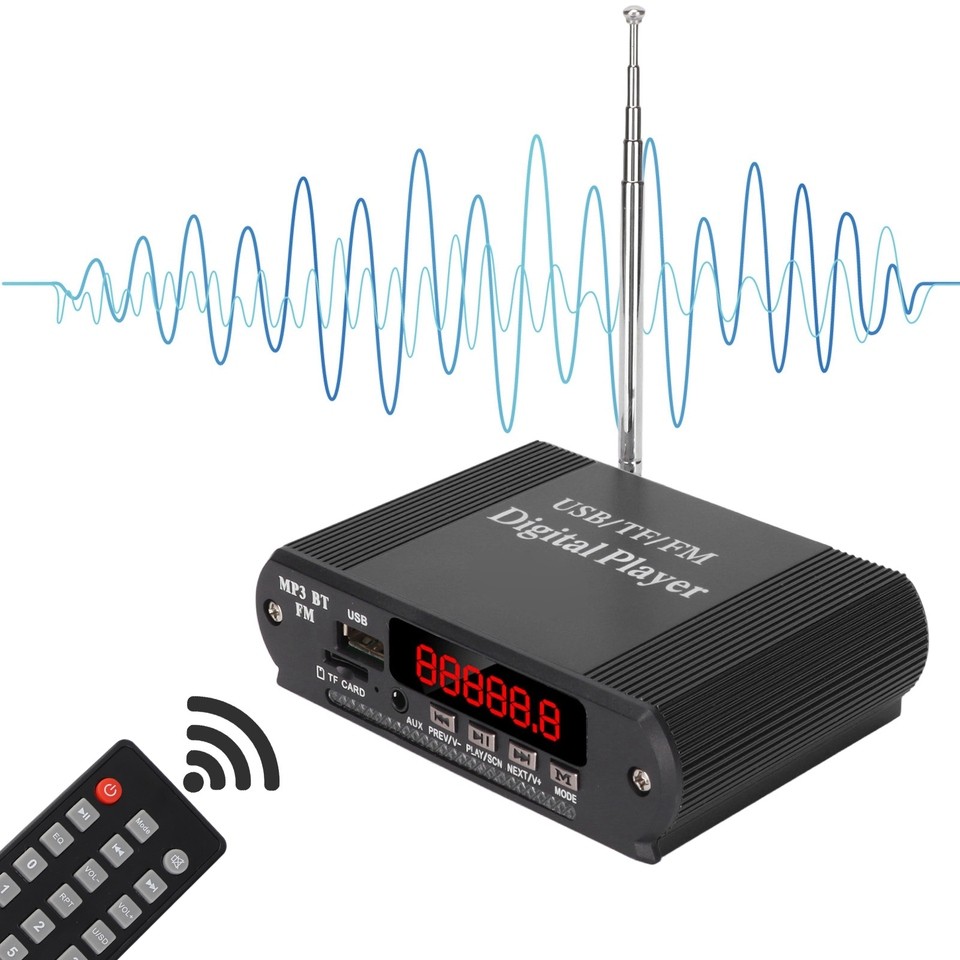 3 in 1 Power Amplifier MP3 Player Radio Power Amplifier Wireless  5.0 Remote Control Music Player Ra