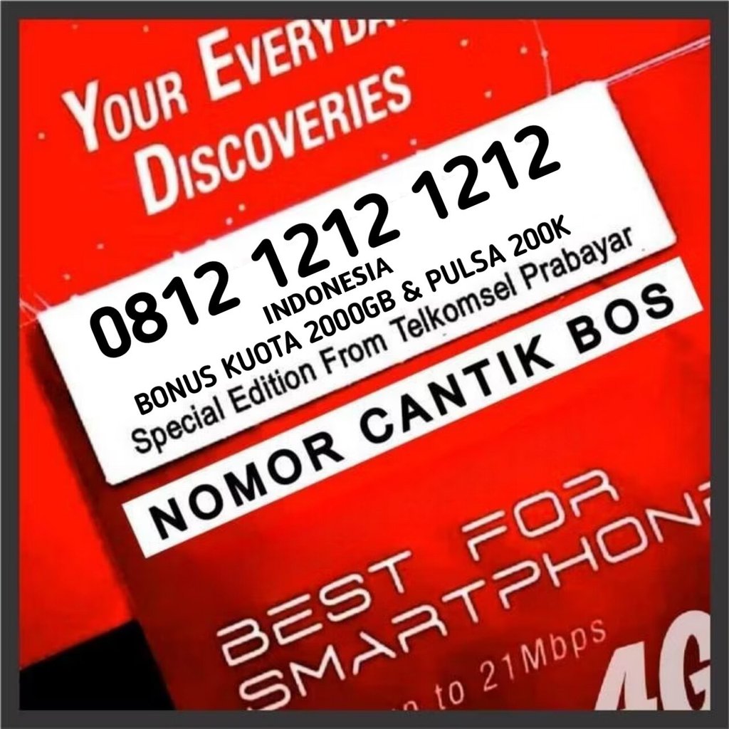 COD KARTU CANTIK TELKOMSEL 12 DIGIT BONUS KUOTA 3000GB & PULSA 300K JARING 4G, 5G
