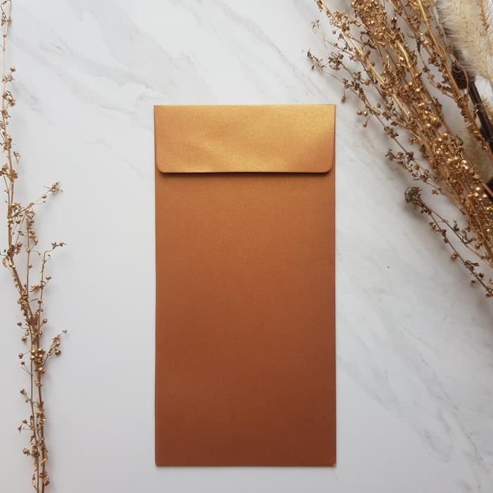 Amplop Uang Polos Jumbo / Angpao Polos Fancy Paper / Amplop Gaji - Bronze