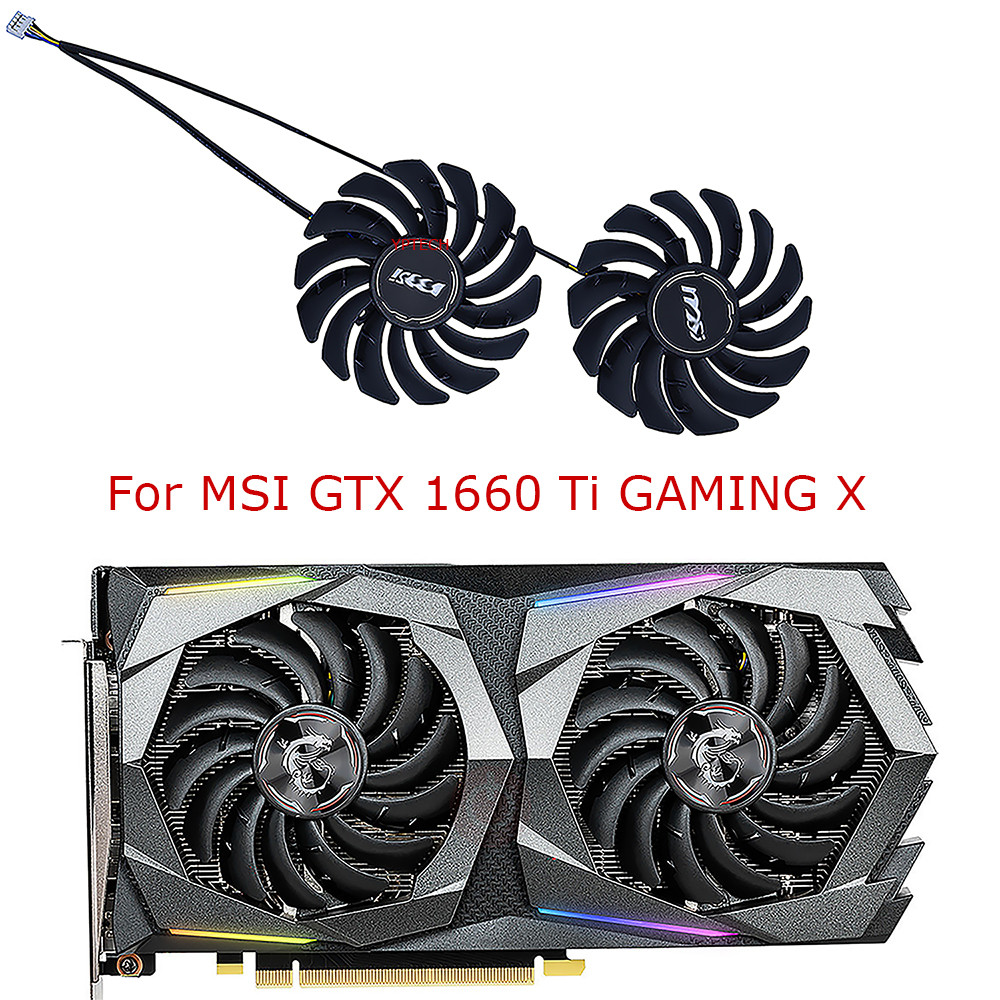 GPU Video Cards Fan,HA8010H12F-Z,XY-D08010SM,2Pcs/Set,For MSI GTX1650 GTX 1650 VENTUS XS 4G OC,For M