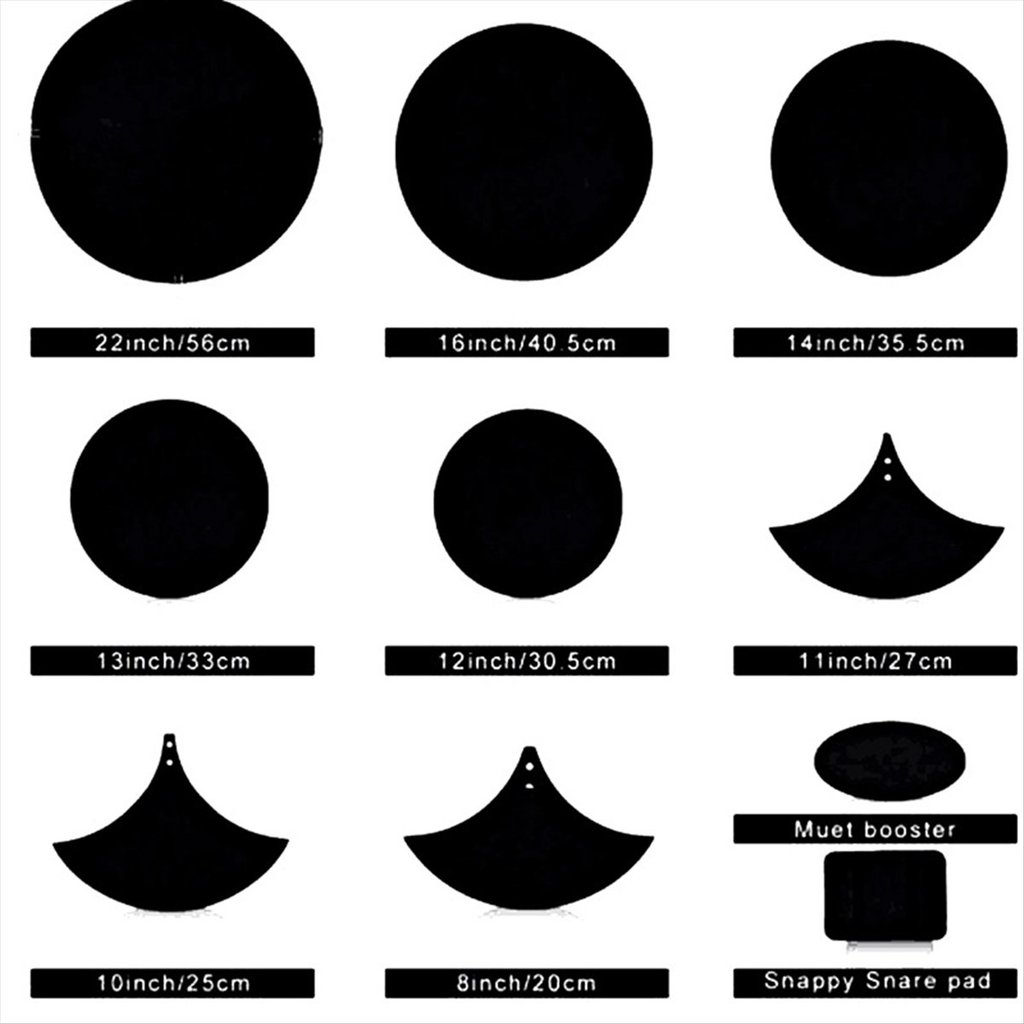 black huodongDrum Mute Pad Drum Mute Pad Drum Damping Pad Drum Pads Drum Mute Buttons Drum Mats