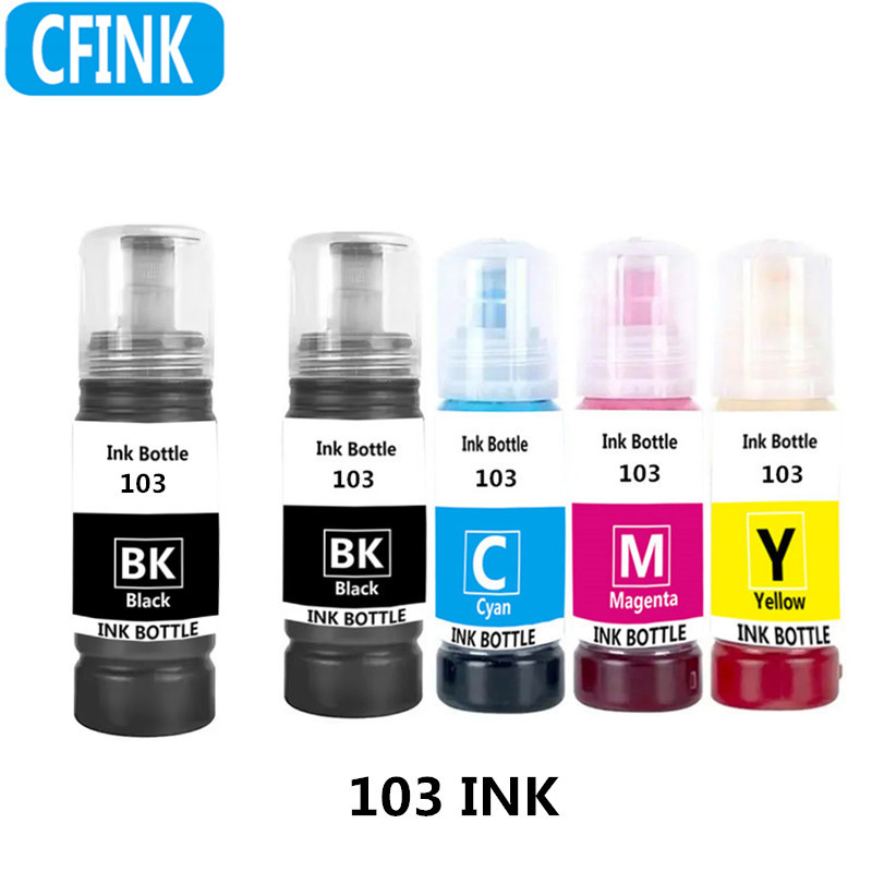 T103 103 104 Refill Dye Ink For Epson Eco Tank L1110 L3100 L3110 L3111 L3116 L3150 L3151 L3156 L3160