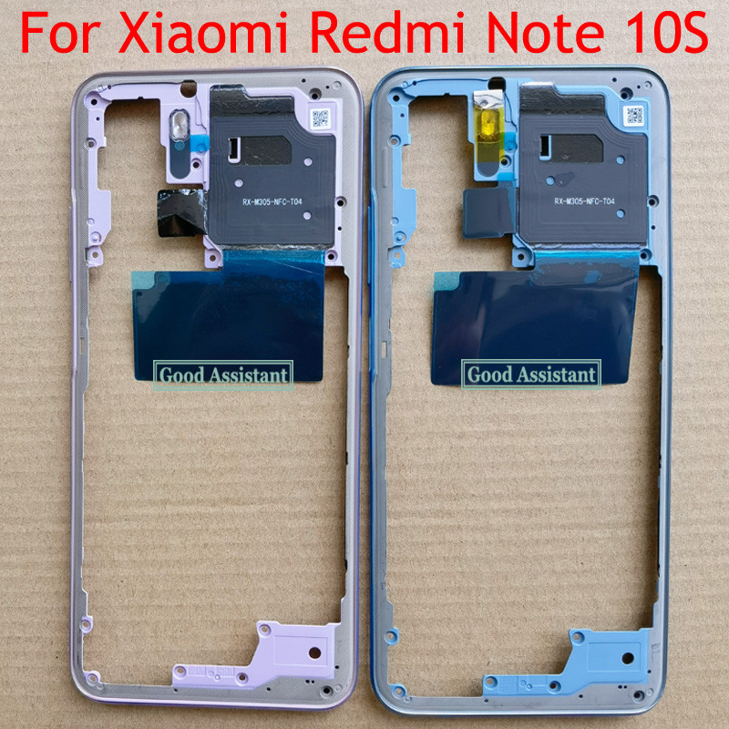 6.43 in NEW For Xiaomi Redmi Note 10S M2101K7BG Middle Frame Mid Housing Bezel Middle Frame Replacem