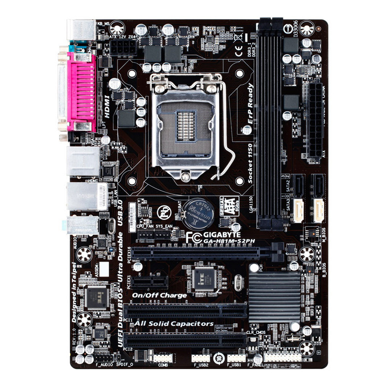 GA-H81M-S2PH LGA 1150 Intel H81 HDMI SATA 6Gb/s USB 3.0 Micro ATX Intel Motherboard