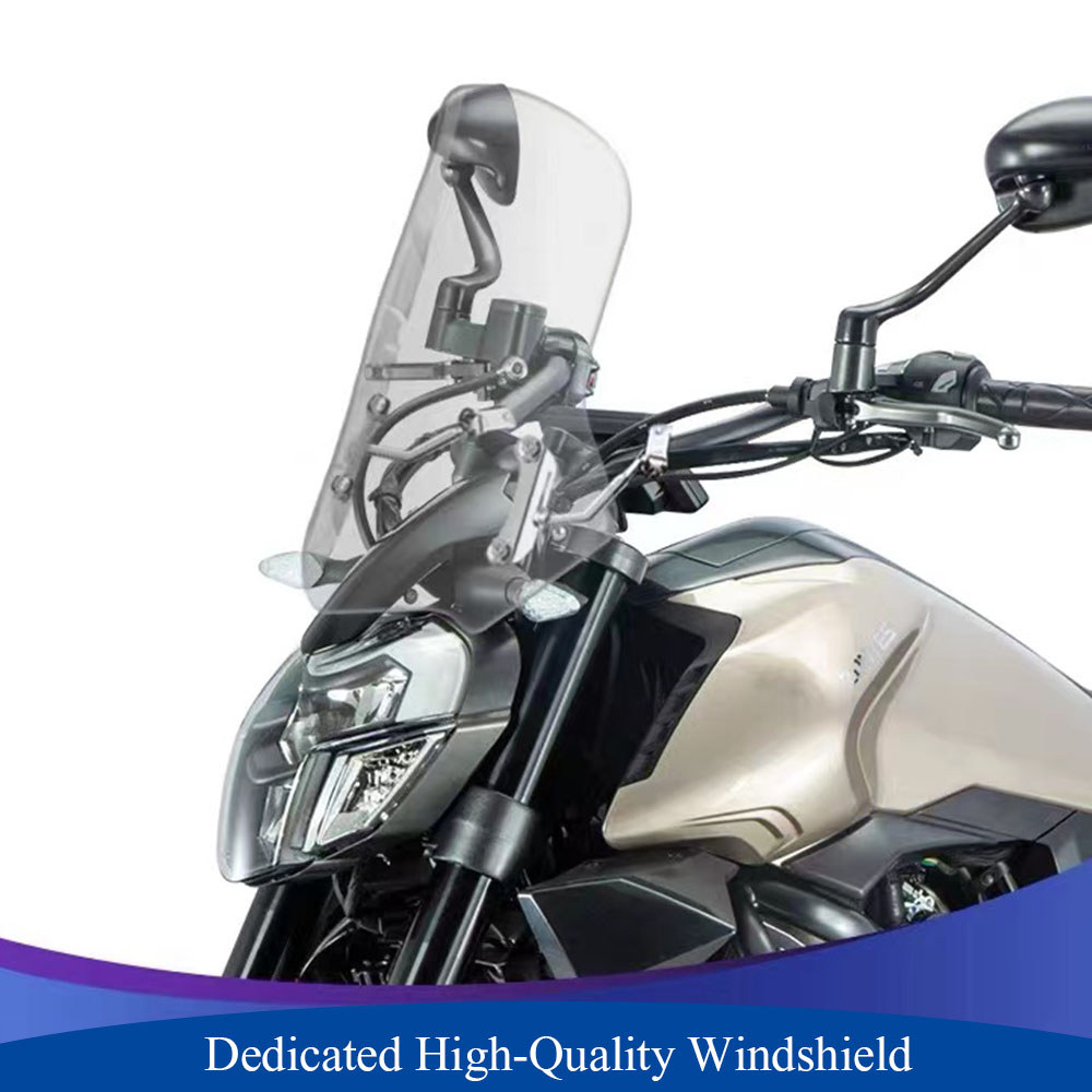 New Motorcycle Fit Zontes ZT310-V ZT350-V Windshield Smoked Windscreen Transparent For ZONTES 310V 3