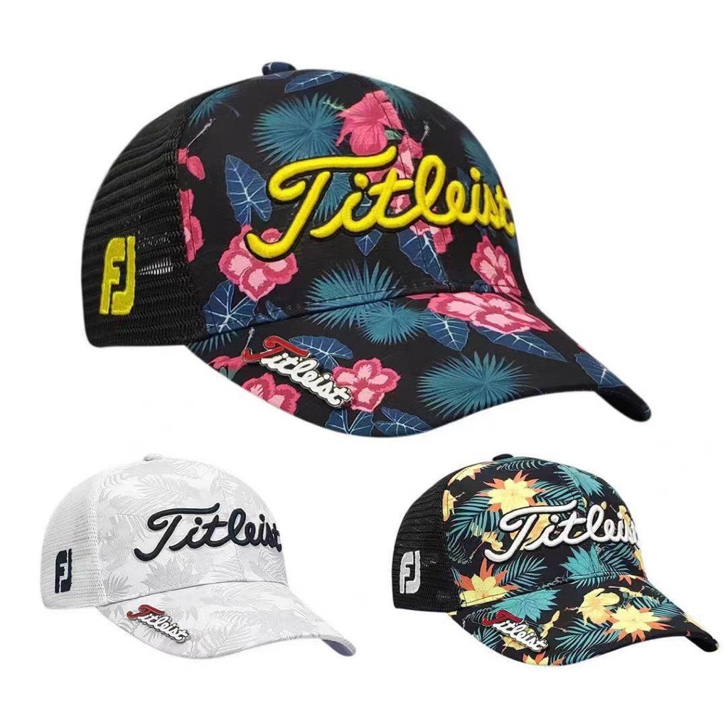 Topi Golf TTL FJ Men Floral Golf Cap Topi Olahraga Golf Pria Topi Elegan Golf Outdoor Baseball