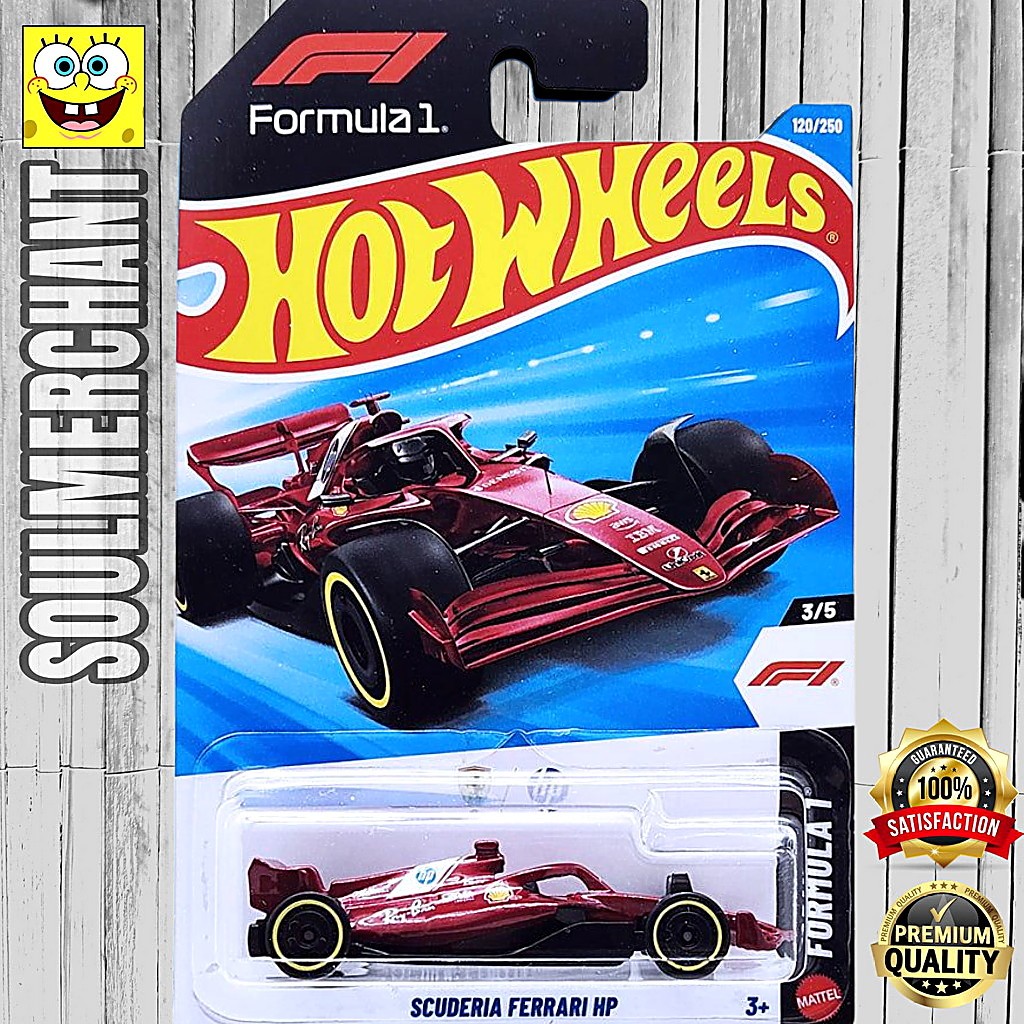 Hot Wheels Scuderia Ferrari HP Merah Diecast Mobil Balap Formula 1