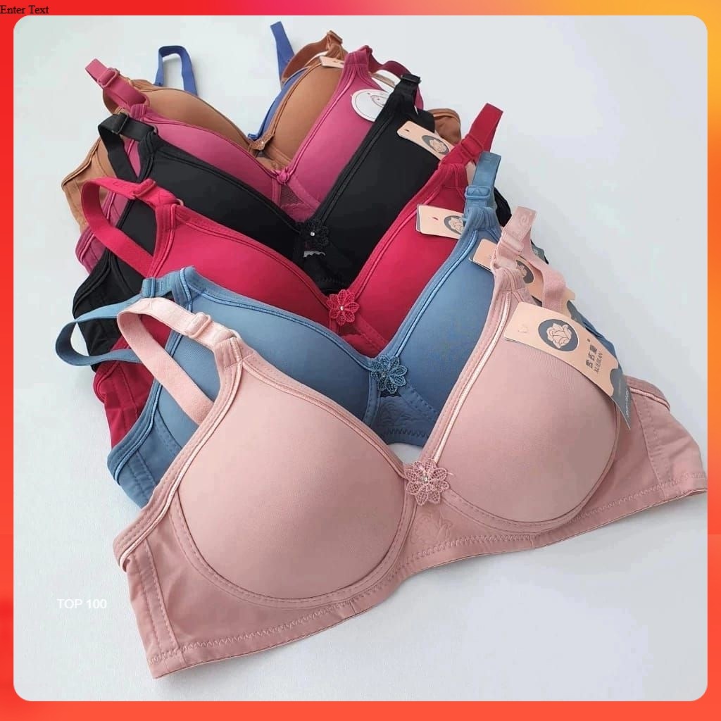 PAKET DISKON 6 PCS Bra wanita tanpa kawat busa tipis bra dewasa bh remaja tanpa kawat bh busa tipis