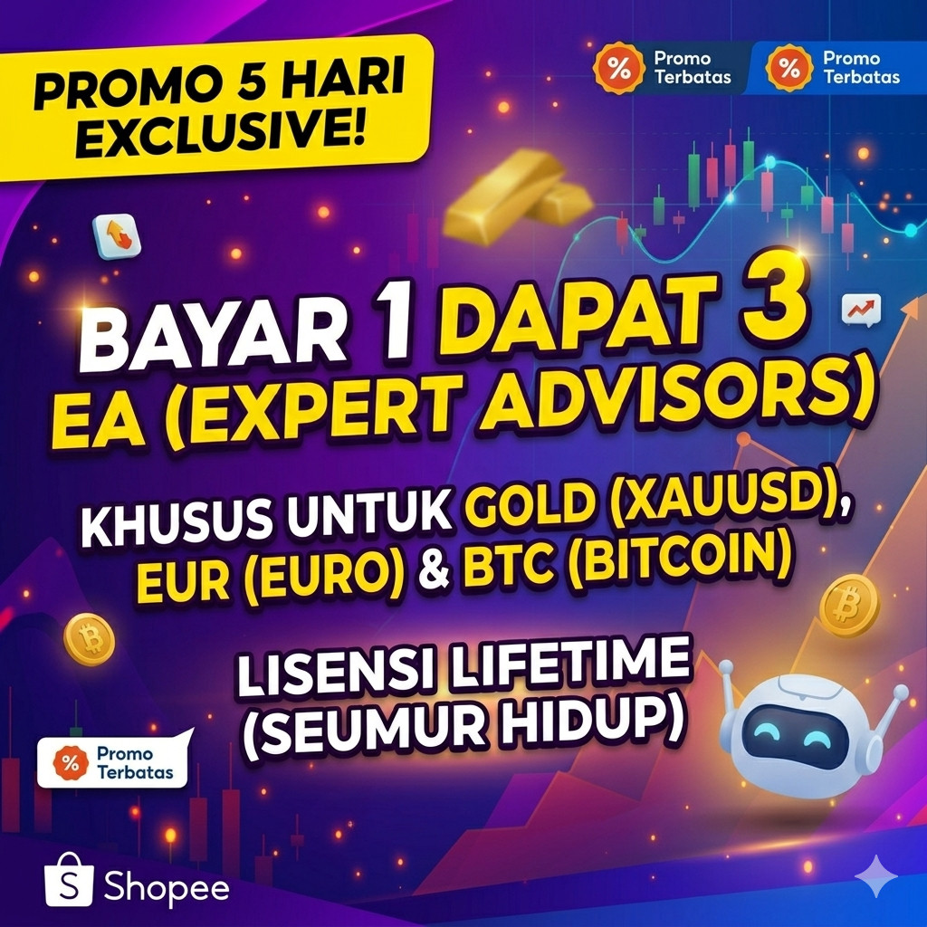 (Free VPS) Beli 1 dapat 3 EA MT5 | XAU Scalper BTC Scalper EURO Scalper