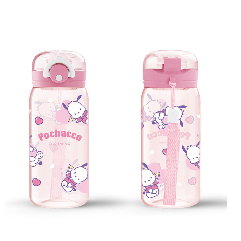 SDN Bali COD Miniso Denpasar Sanrio characters Plastic Bottle with Straw Botol Minum Miniso Botol Mi