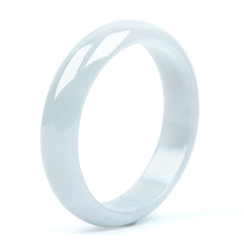 Gelang Giok Burma dari Tambang Lama Gelang Giok Putih Transparan Seperti Es Gelang Giok Bermotif Bun