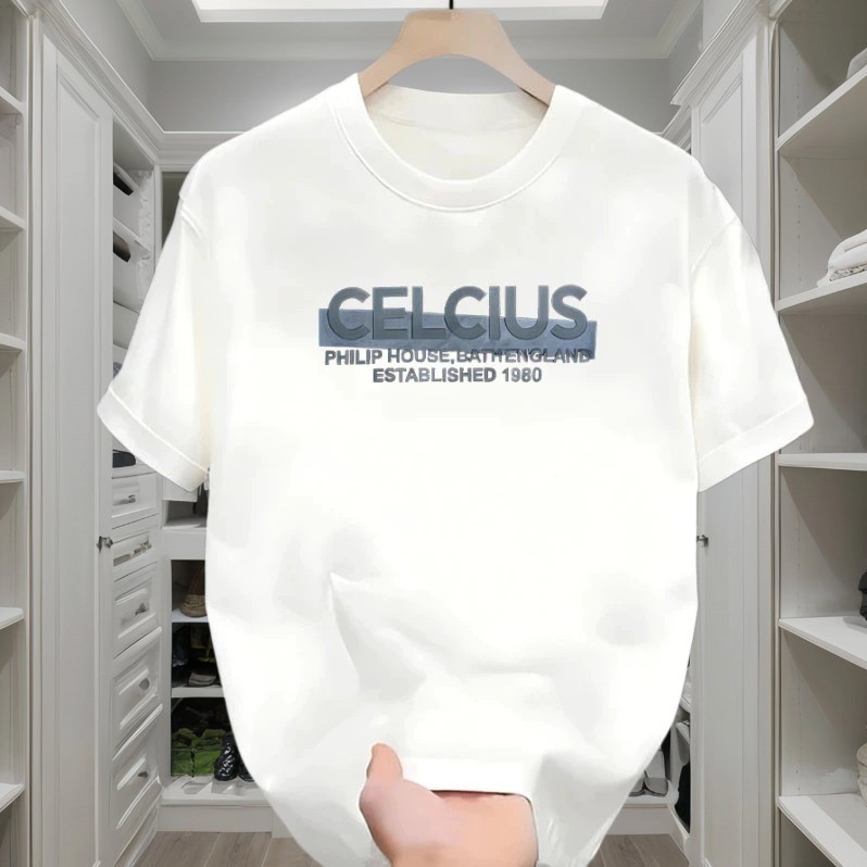 CELCIUS T-shirt Kaos Pria Distro Original 100% Terbaru 2025 Hitam Katun 24s Premium Lengan Pendek CO