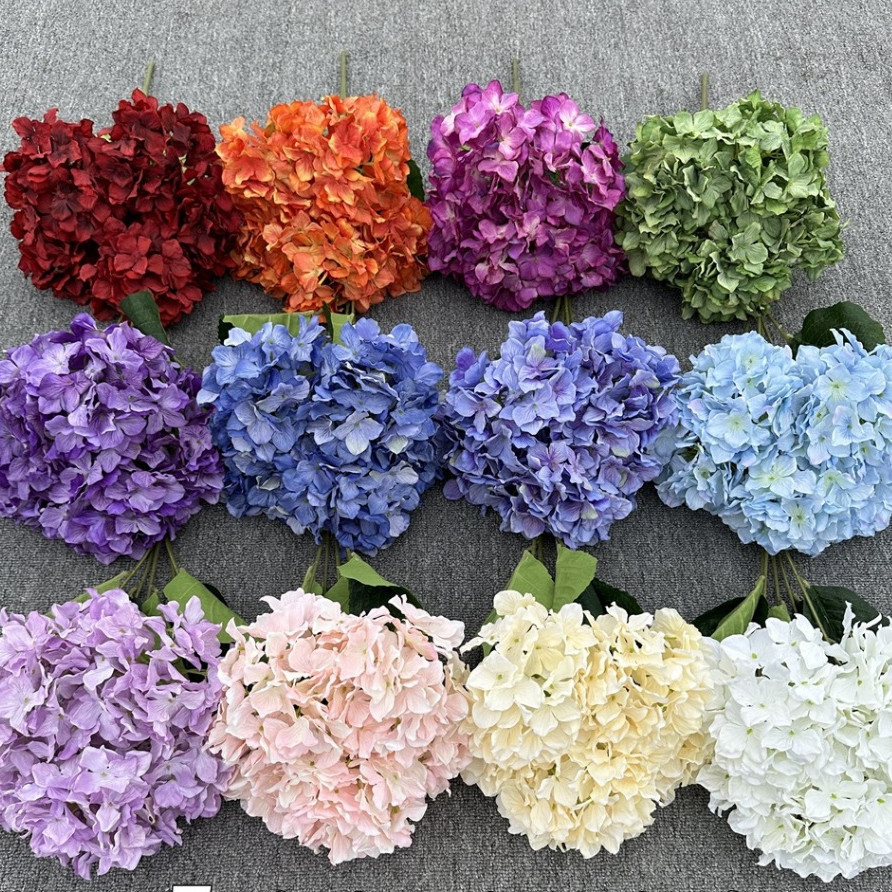 [Harga Grosir]Bunga Hortensia Jumbo Artificial hydrangea bunga artificial dekorasi 5 cabang