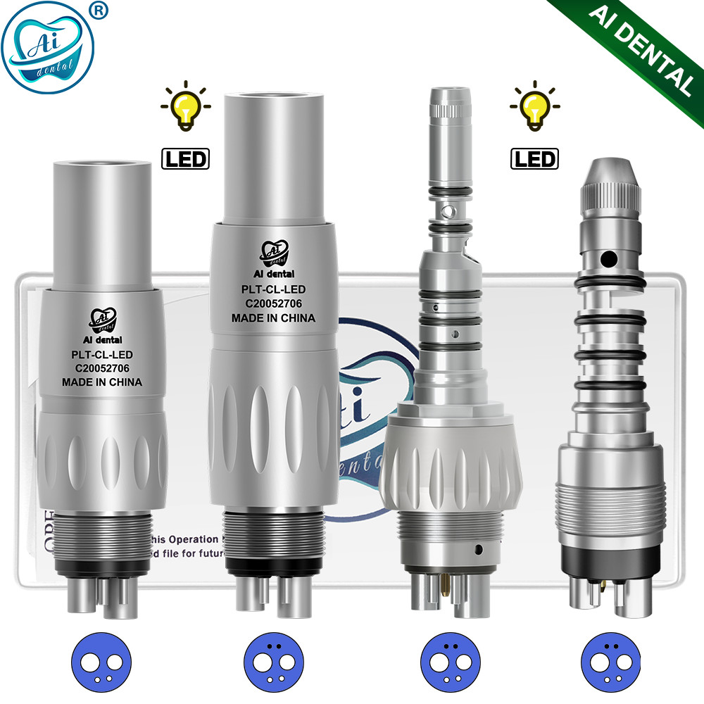 Kopling Cepat LED Gigi AI-KCL/NCL untuk Handpiece Turbin Udara Kecepatan Tinggi, Menghubungkan Perle